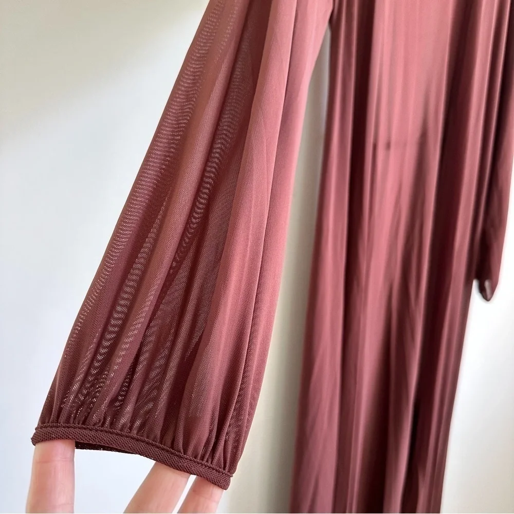 NWT Naked Wardrobe Lux Life Swim Coverup in Chocolate sz